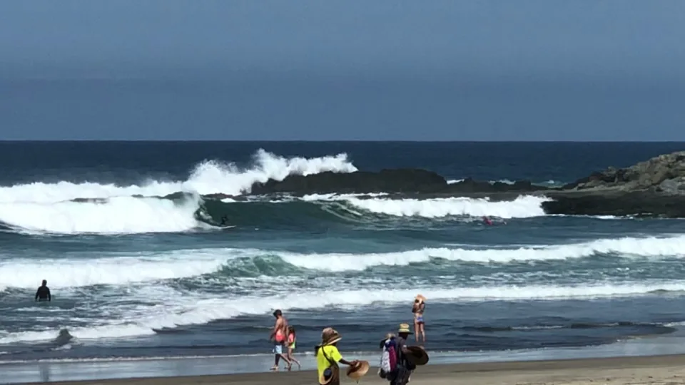 Surf lineup at Cerritos Beach