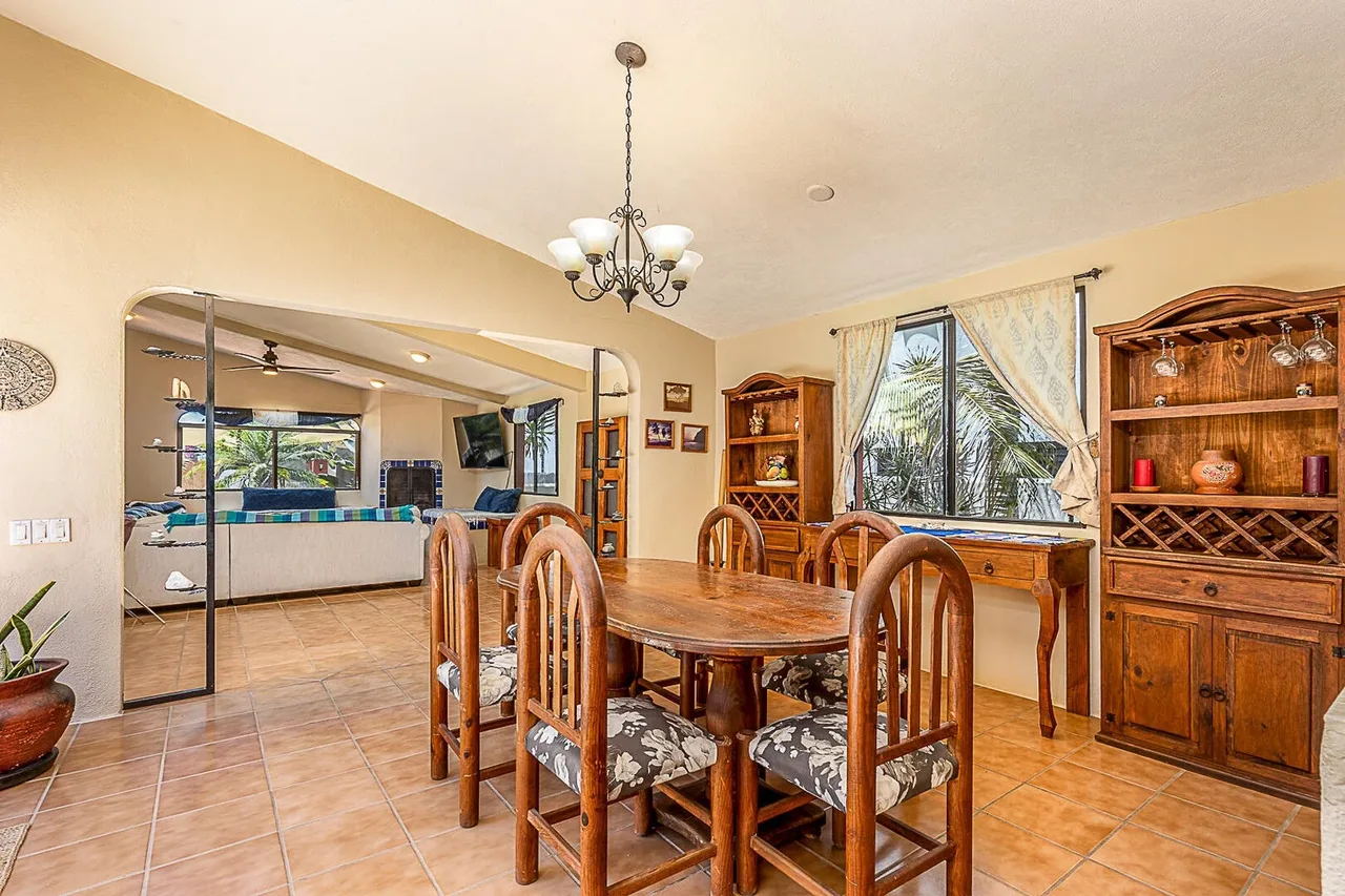 Indoor dining area at Casa Solimar in Cerritos