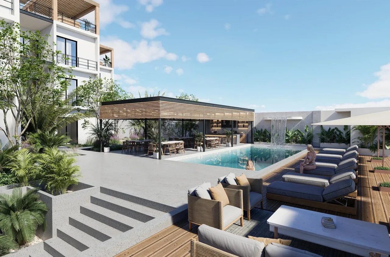 Pool at Ciudad Last Penthouse in Cerritos