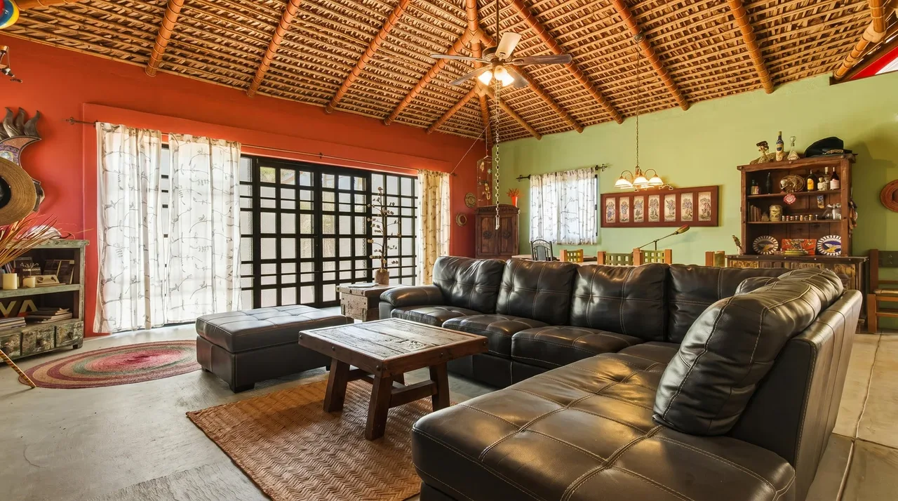 Indoor Living Area at Villa Ballena in Todos Santos