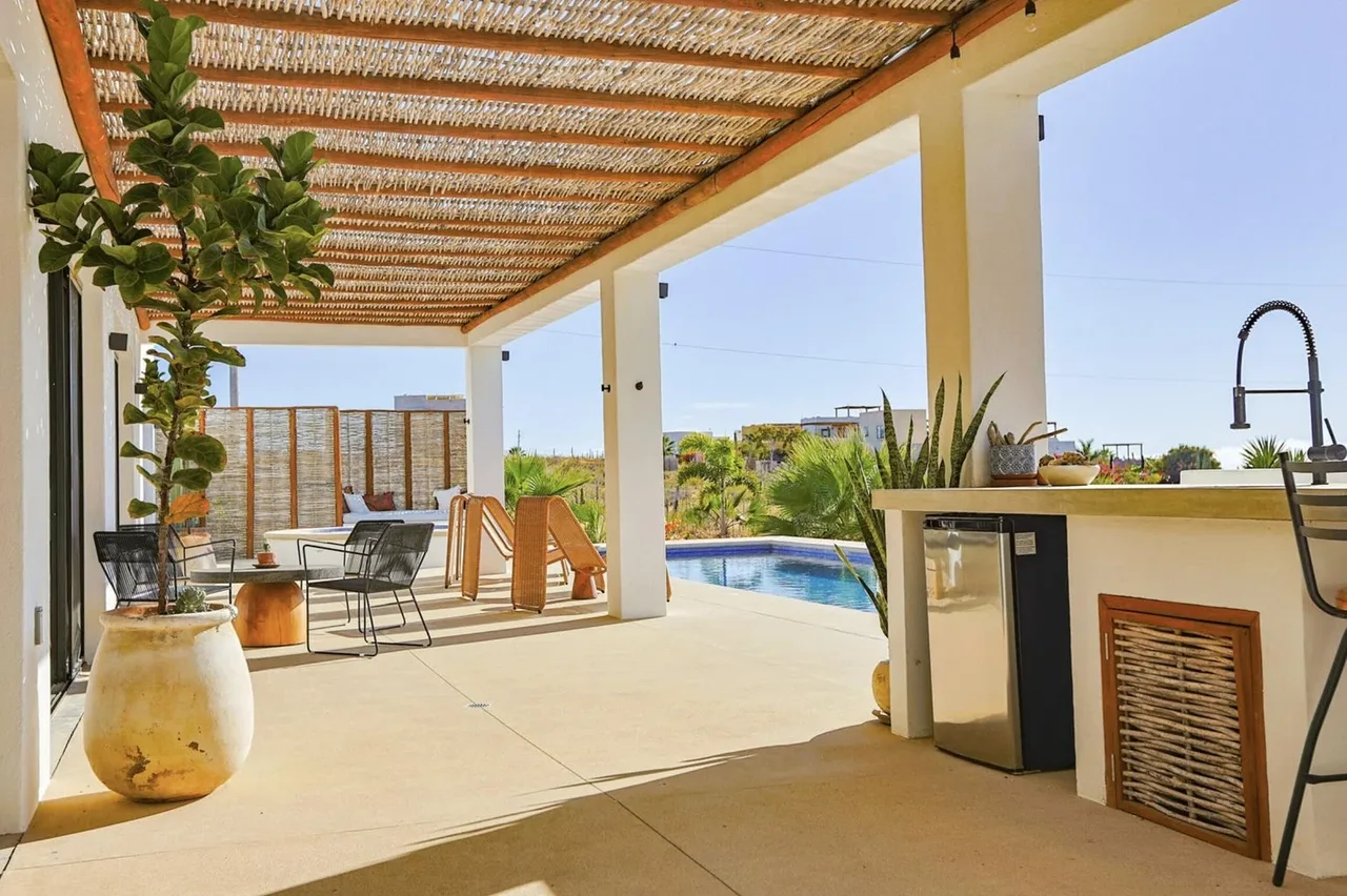 Outdoor Kitchen/Patio at Casa Clara, Las Tunas in Todos Santos