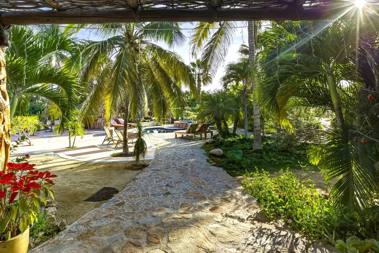 Entrance at Flora del Mar Hacienda in Todos Santos